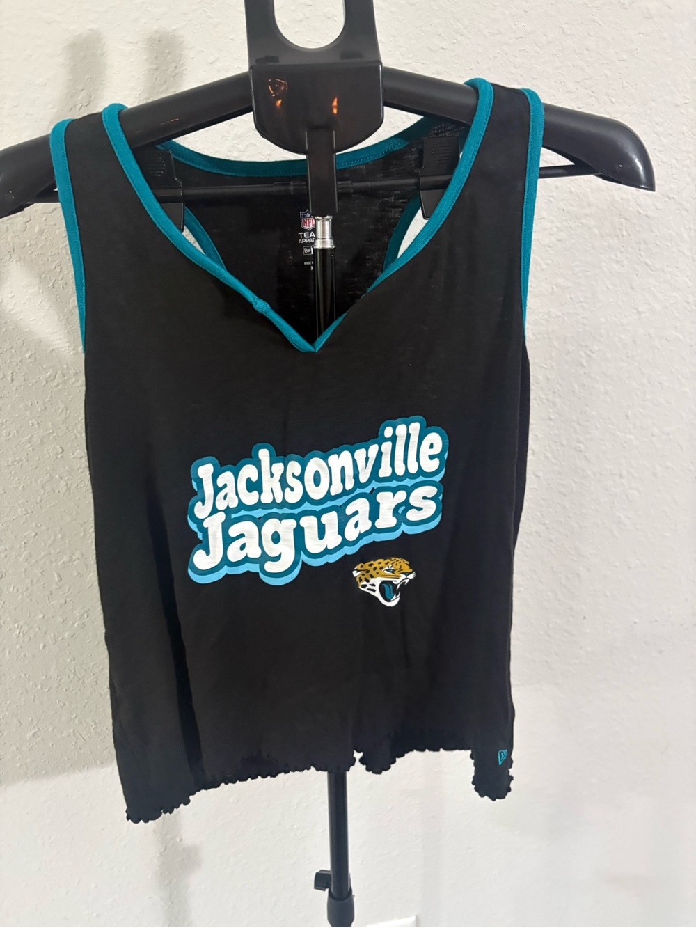 New Era Jacksonville Jaguars Black & Teal Girls Tank Top